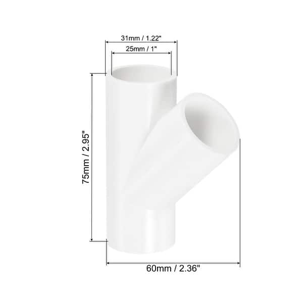 1" PVC Pipe Fittings 2pcs 6 Way 45 Degree Angle Water Joint Connectors